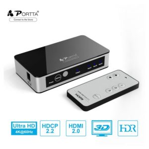 Portta Premium HDMI Switch avec télécommande IR 