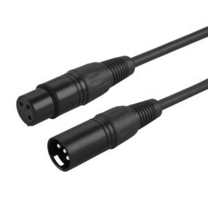 CableCreation XLR Male to Dual XLR Female Y Splitter 3Pin Balanced Microphone Cable 0.3 Meter/Black 